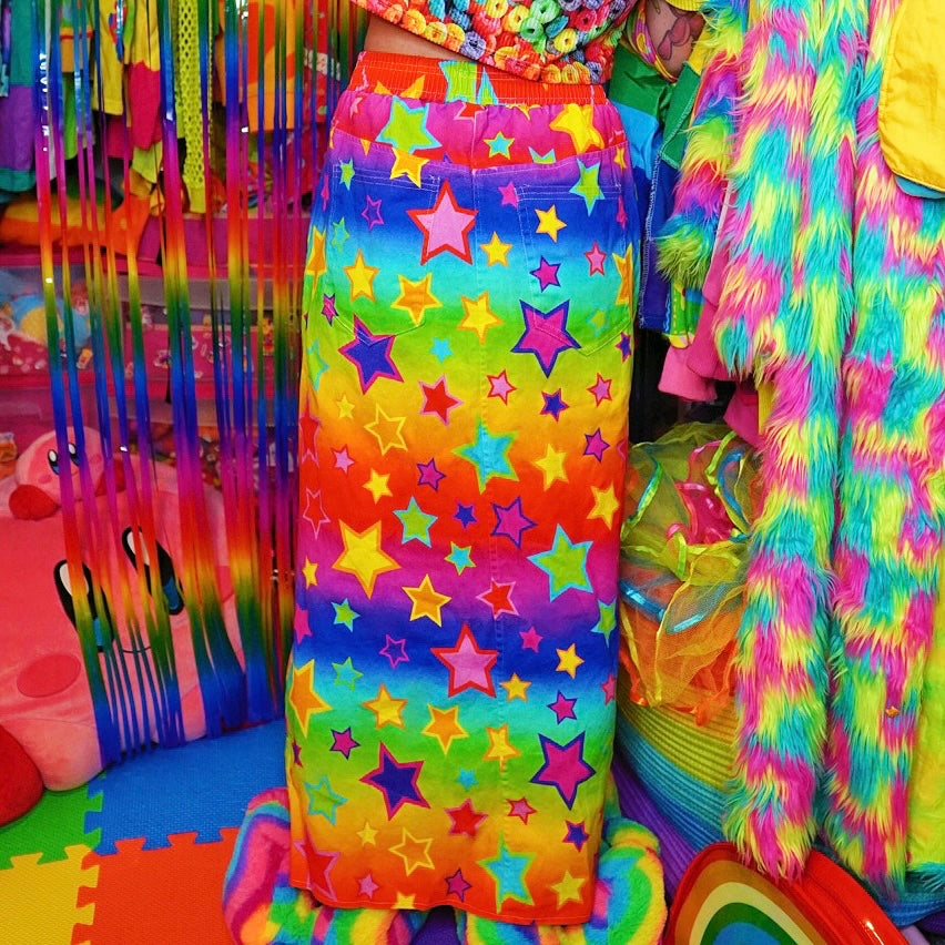 Rainbow Explosion Maxi Skirt