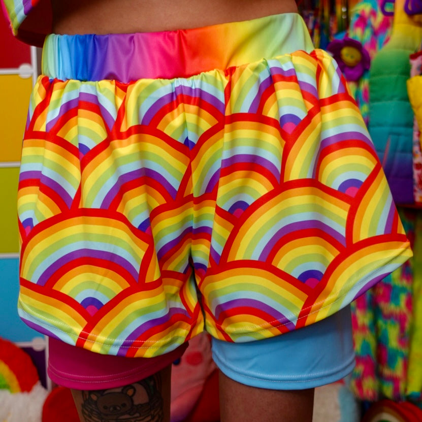 Rainbow Jam Double Layer Shorts