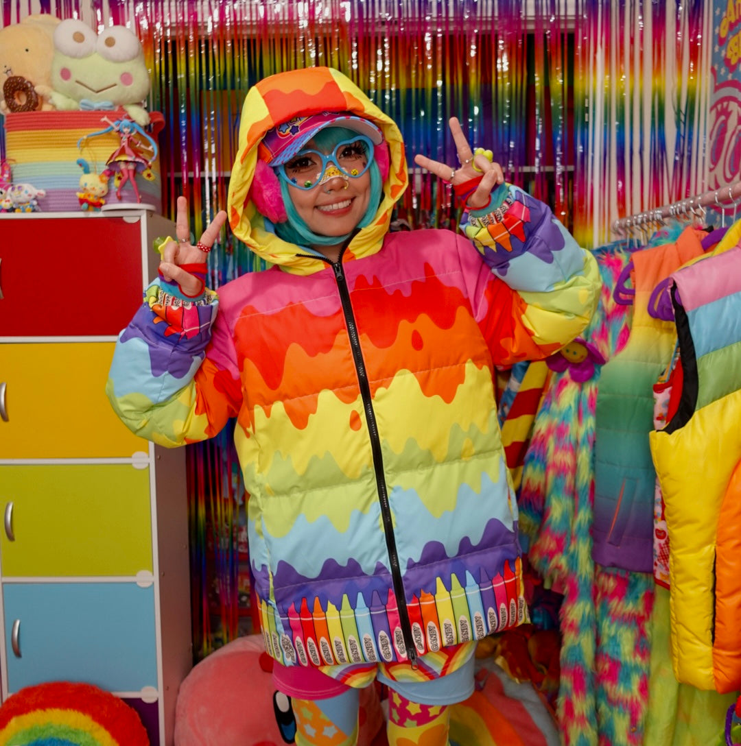 Crayon Melt Puffer Jacket