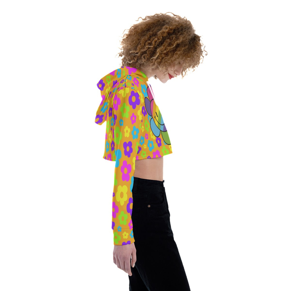 Flower Field Crop Hoodie