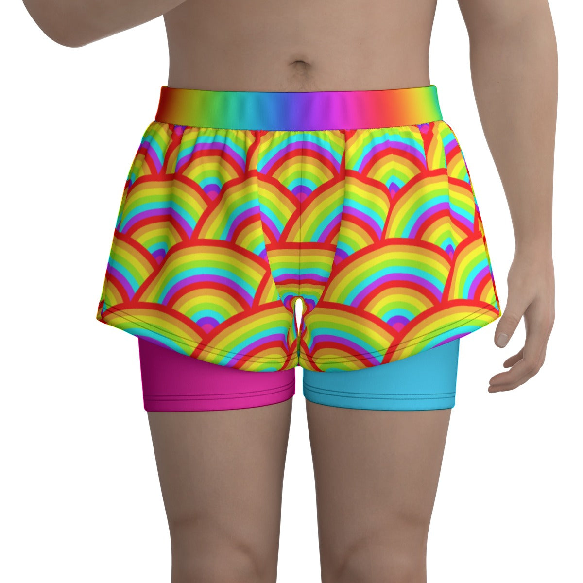 Rainbow Jam Double Layer Shorts