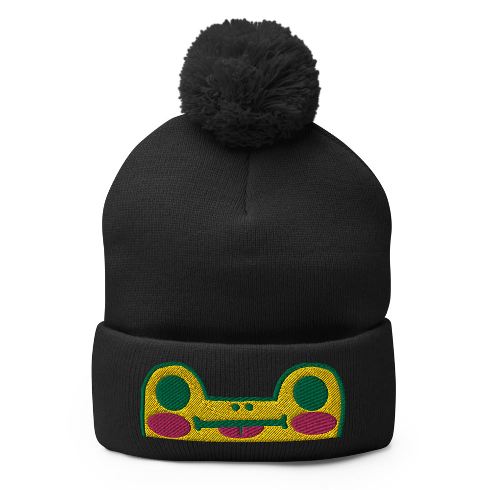 Frog Mlem Pom-Pom Beanie