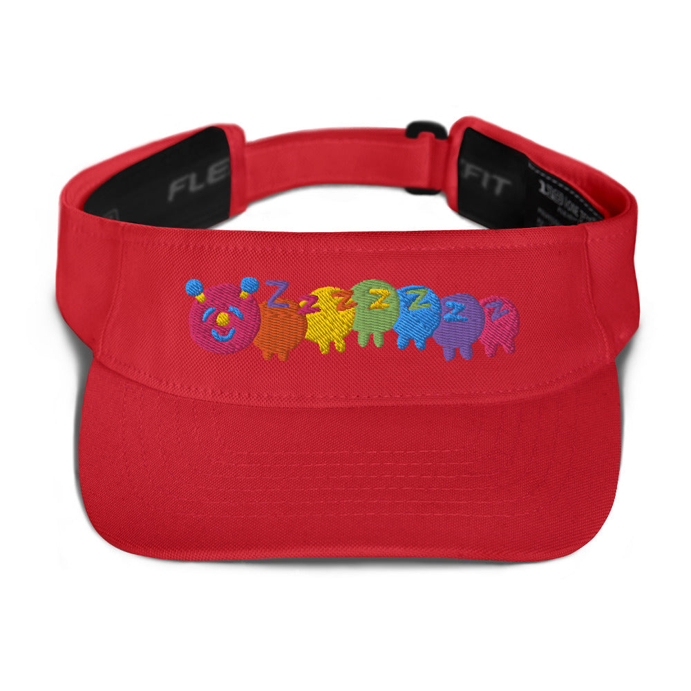 Sleepy Rainbow Caterpillar Visor