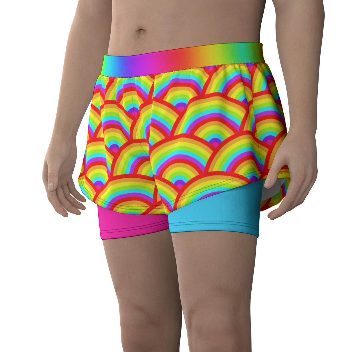 Rainbow Jam Double Layer Shorts