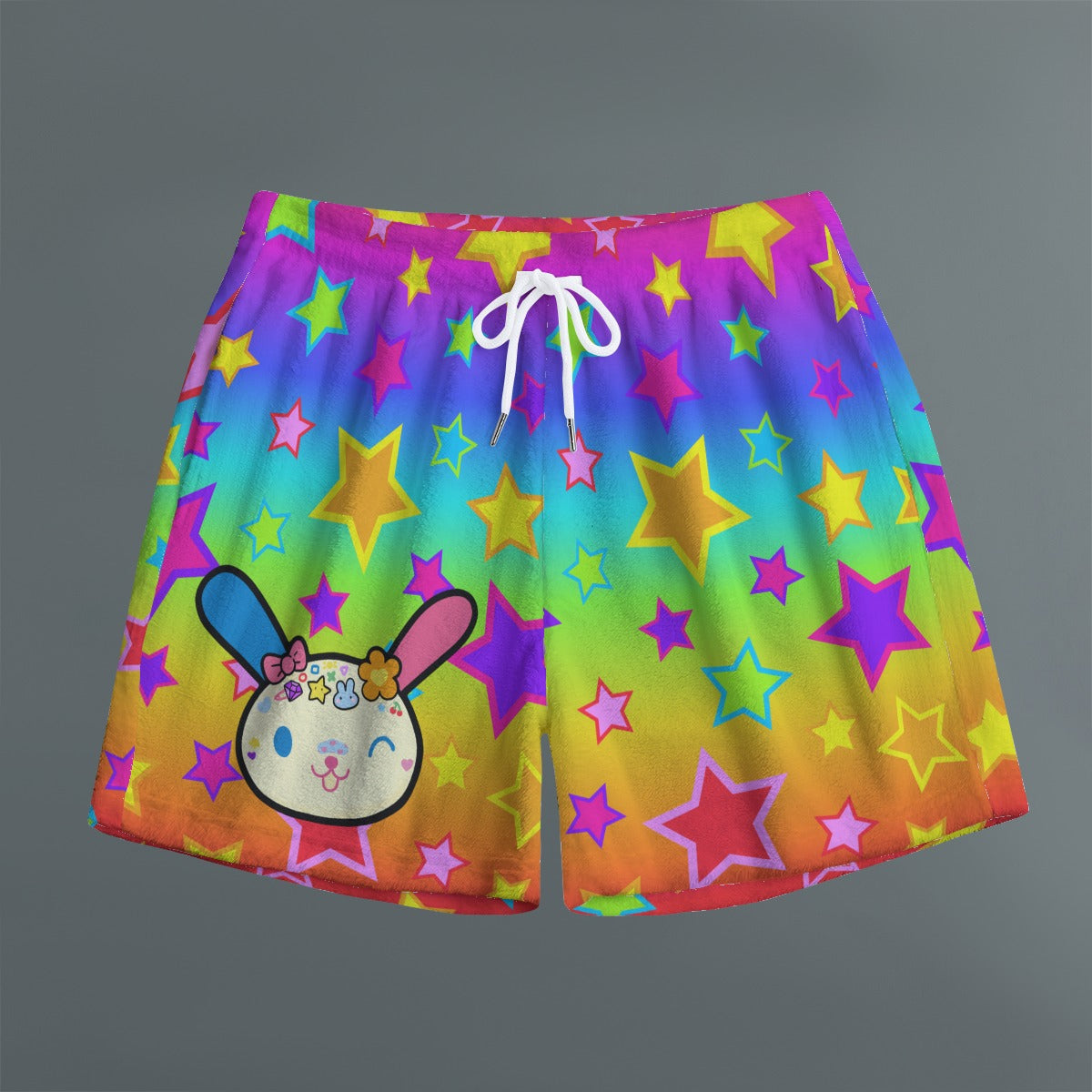 Rainbow Bunny Inspired Fuzzy Shorts