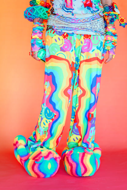 Neon Smile Wide-Leg Pants